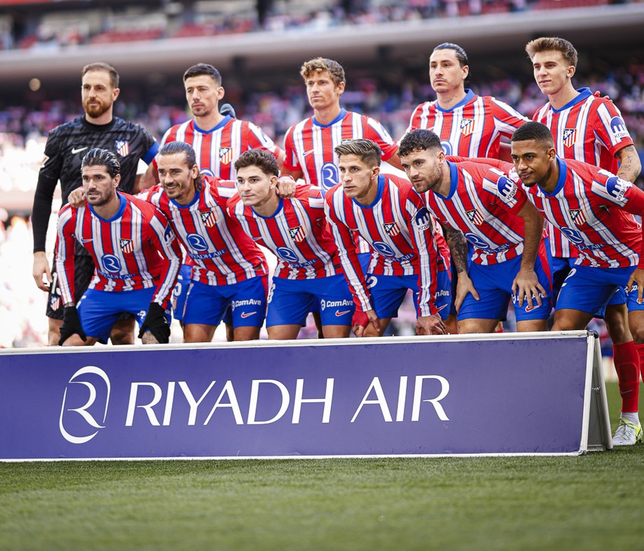 Equipo inicial ante el Getafe en el Metropolitano.