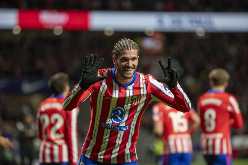 Rodrigo de Paul celebra su gol, que abría el marcador.