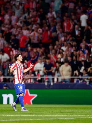Julián Álvarez celebrando un gol de penalti a lo Panenka