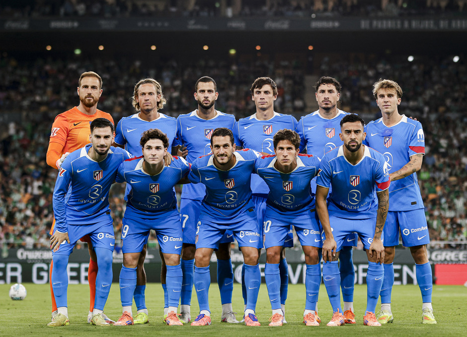 Once inicial del Atlético de Madrid en La Cartuja