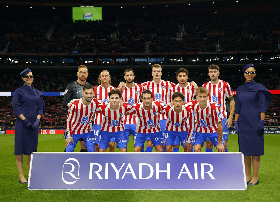 Equipo titular del Atlético de Madrid ante el Levante