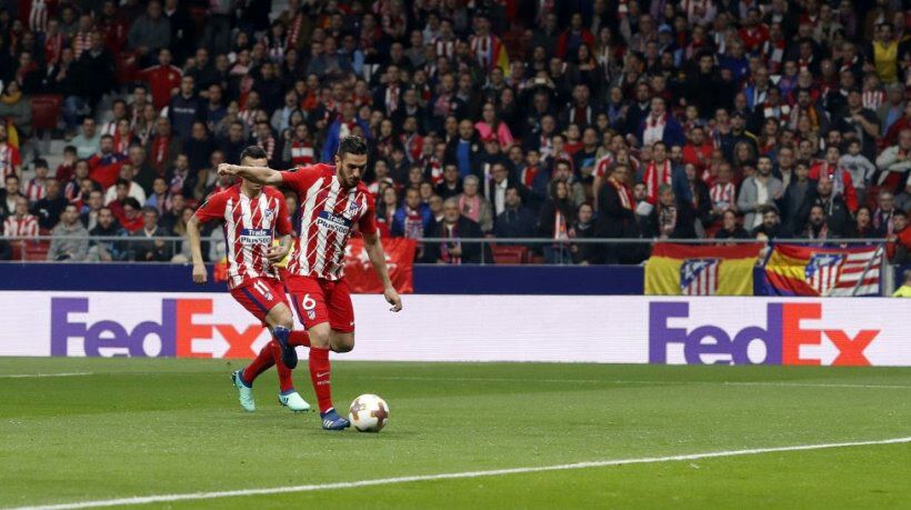 Koke abrió el marcador a los veintitrés segundos.