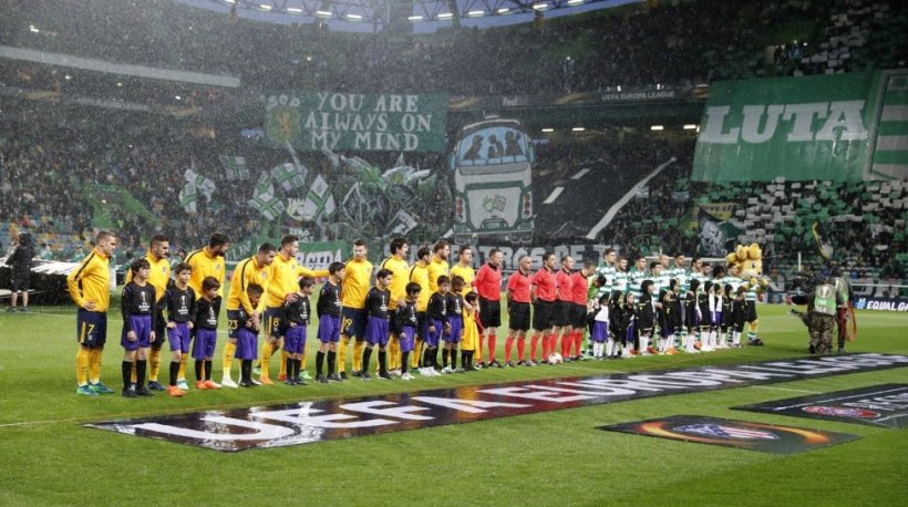 Excepcional ambiente en el Jose Alvalade ante de iniciarse el partido. 