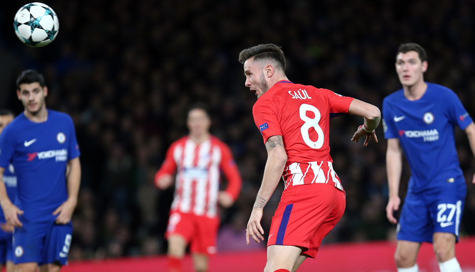 Este gol de cabeza de Saúl que adelantaba al Atleti no fue suficiente. 