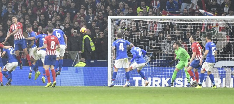 Rodrigo marcó el gol del segundo empate, su primer gol oficial como rojiblanco.