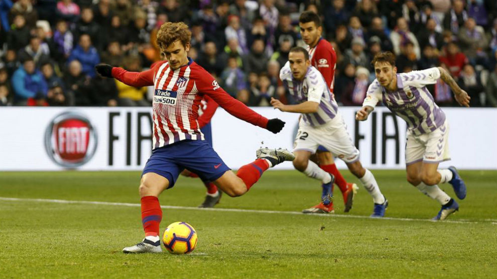 Griezmann amplió la ventaja con este gol de penalti señalado a instancias del VAR. 