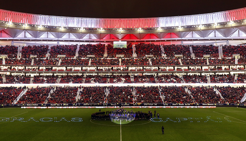 Así lució el Wanda Metropolitano en el merecido homenaje a su Gran Capitán Gabi. 