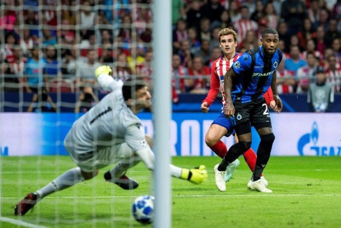 Griezmann abrió el marcador con este buen remate cruzado. 