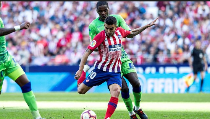 Ángel Correa marcó el gol de la victoria con este derechazo a la red.