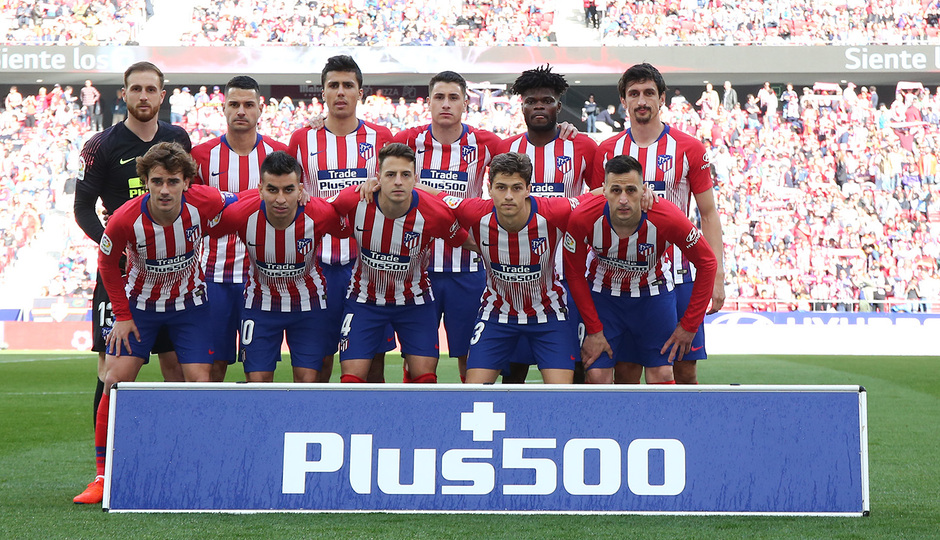 Equipo inicial que saltó al Wanda Metropolitano ante el Leganés.