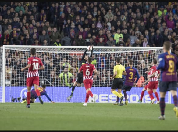 Oblak estuvo inmenso todo el partido.