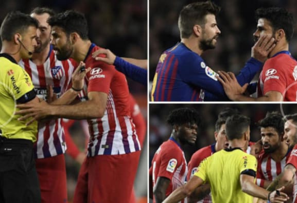 Expulsión de Diego Costa por roja directa, clave para la evolución del partido.