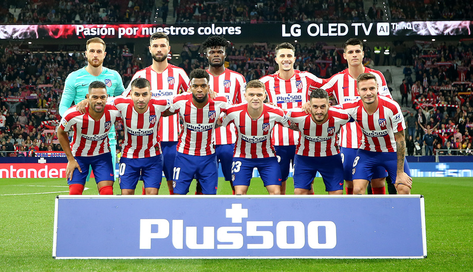 Equipo que inició el partido ante el Athletic.
