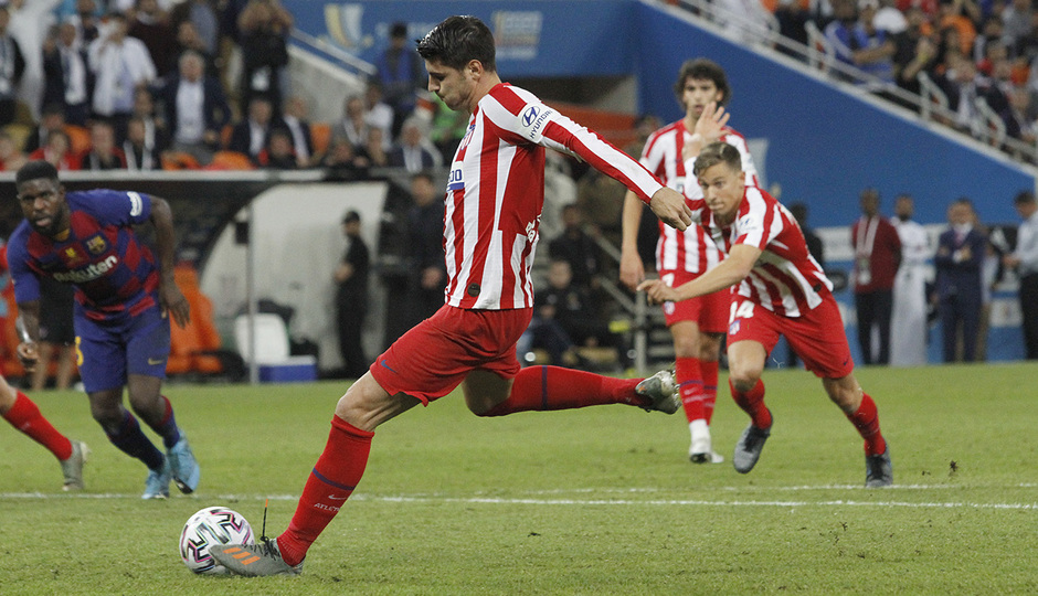 Morata marcó de penalti lo que suponía el 2-2. 