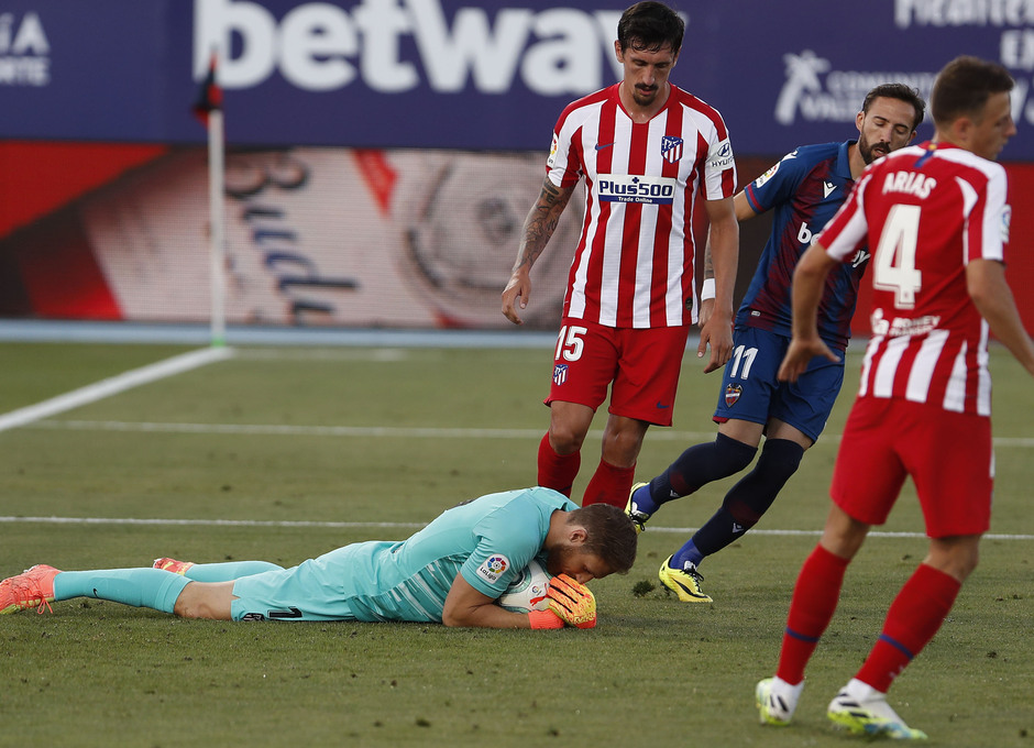 Oblak consiguió su partido 102 en Liga sin encajar gol. 