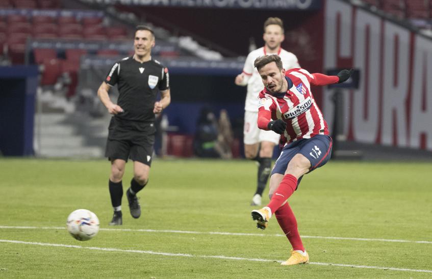 Min. 76 - Zurdazo cruzado de Saúl al fondo de las mallas de Bono.