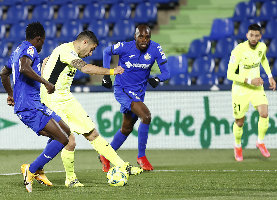 Luis Suárez lo intentó sin suerte en el partido de hoy