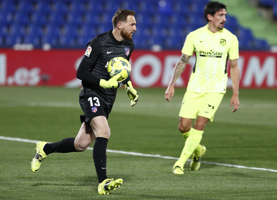 Buen partido de Oblak en las ocasiones que tuvo que intervenir en Getafe.