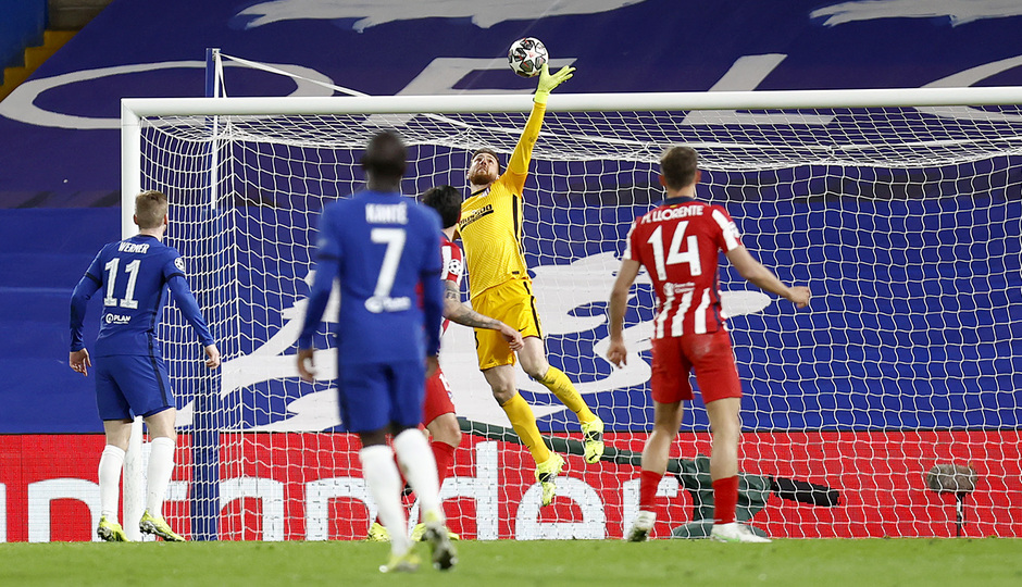Oblak realizó un buen partido un día más. Nada pudo hacer en los goles.