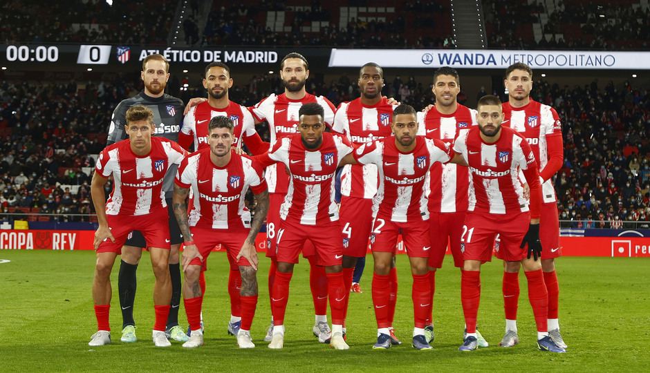 Equipo visitante del Atleti que saltó hoy al Wanda Metropolitano.