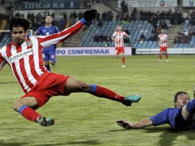 Diego Costa, una vez más, muy luchador en Getafe Diego Costa, una vez más, muy luchador en Getafe