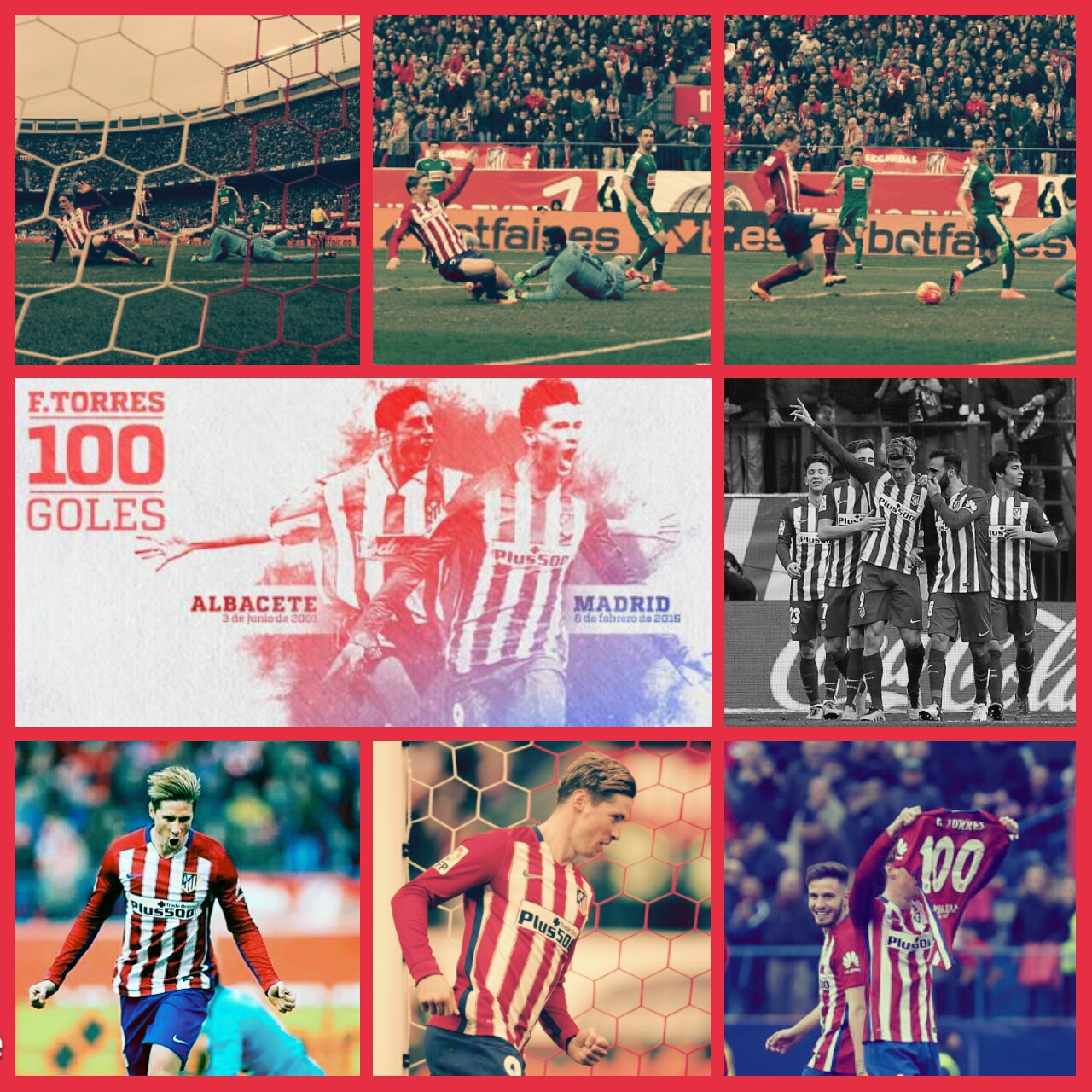 Recopilación de imágenes del tan esperado gol oficial nº 100 del Niño Torres