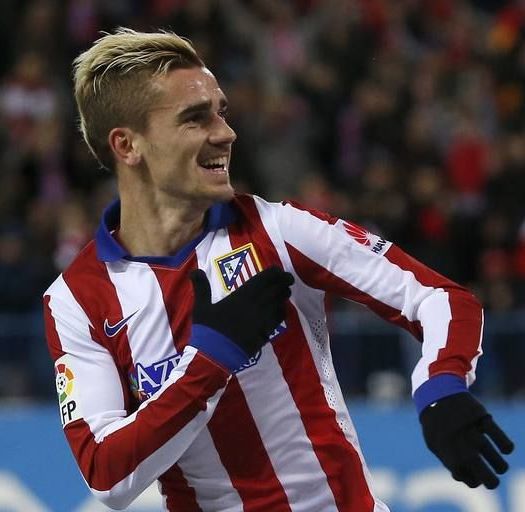 Griezmann celebra uno de sus dos goles ante el Rayo