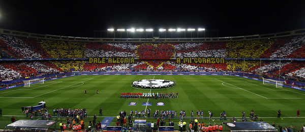 Mosaico espectacular antes del partidazo entre dos grandes de Europa