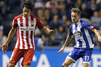 Tiago marcó un gran gol y fue el mejor rojiblanco en Riazor Tiago marcó un gran gol y fue el mejor rojiblanco en Riazor