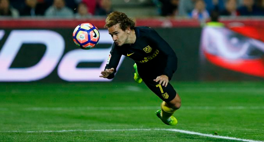 Griezmann marcó con este gran cabezazo el gol de la victoria en su partido 100 como rojiblanco en LaLiga.