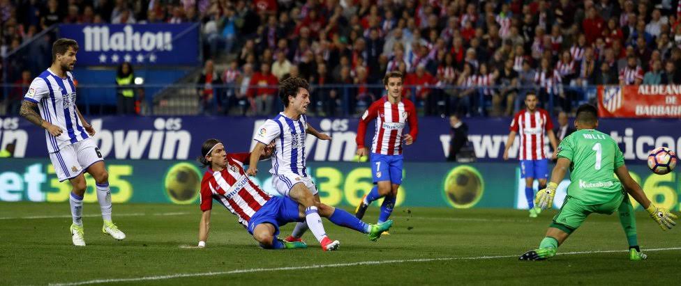 Gol de la victoria de Filipe Luis, segundo en tres días, qeu valió para sumar los tres puntos.