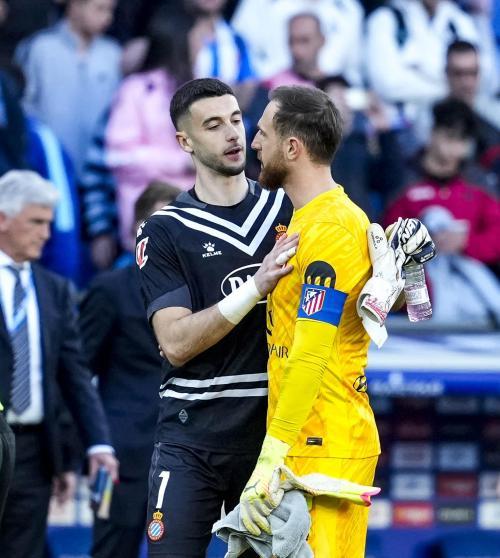 Oblak y el portero rival