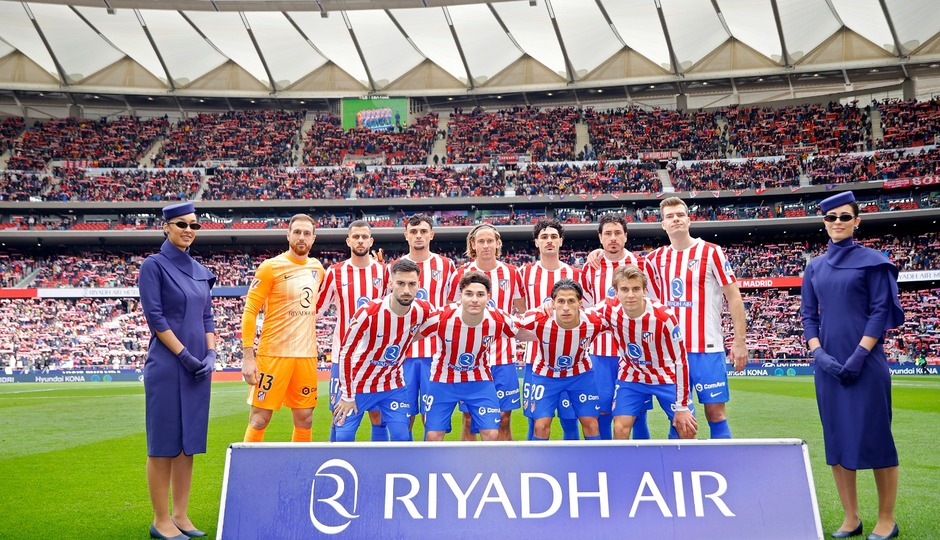 Equipo inicial del Atlético de Madrid ante el Mallorca
