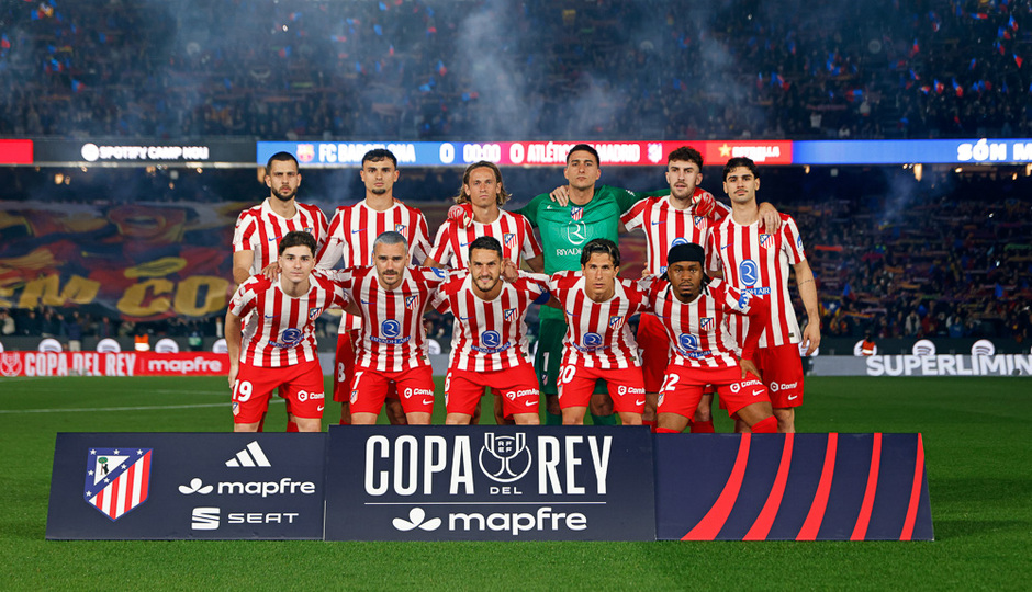 Alineación Atleti en Camp Nou