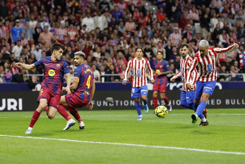 Antoine Griezmann, sin suerte de cara al gol en dos buenas ocasiones.