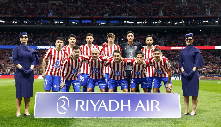 Once inicial del Atlético de Madrid ante el Barcelona