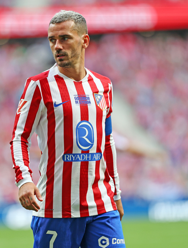 Antoine Griezmann antes del homenaje en el Metropolitano