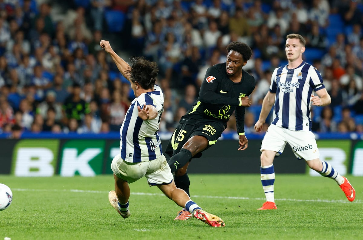 Jonathan David marca su primer gol con el Atlético de Madrid ante la Real Sociedad