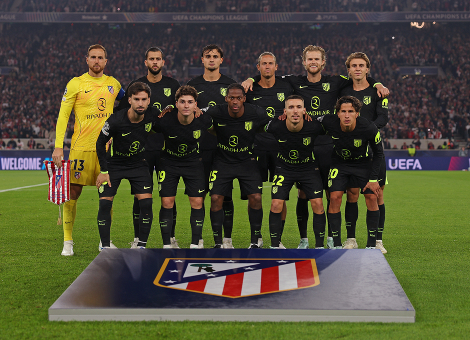 Once inicial del Atlético ante el Stuttgart